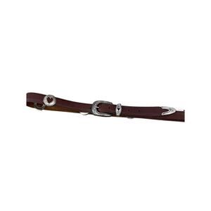 Vintage Women's Brown Genuine Leather western silver Belt hearts 1X plus size